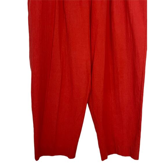 Alfred Dunner Burnt Orange Drawstring Stretch Gauze Wide Leg Pants Size 18 - Picture 4 of 10